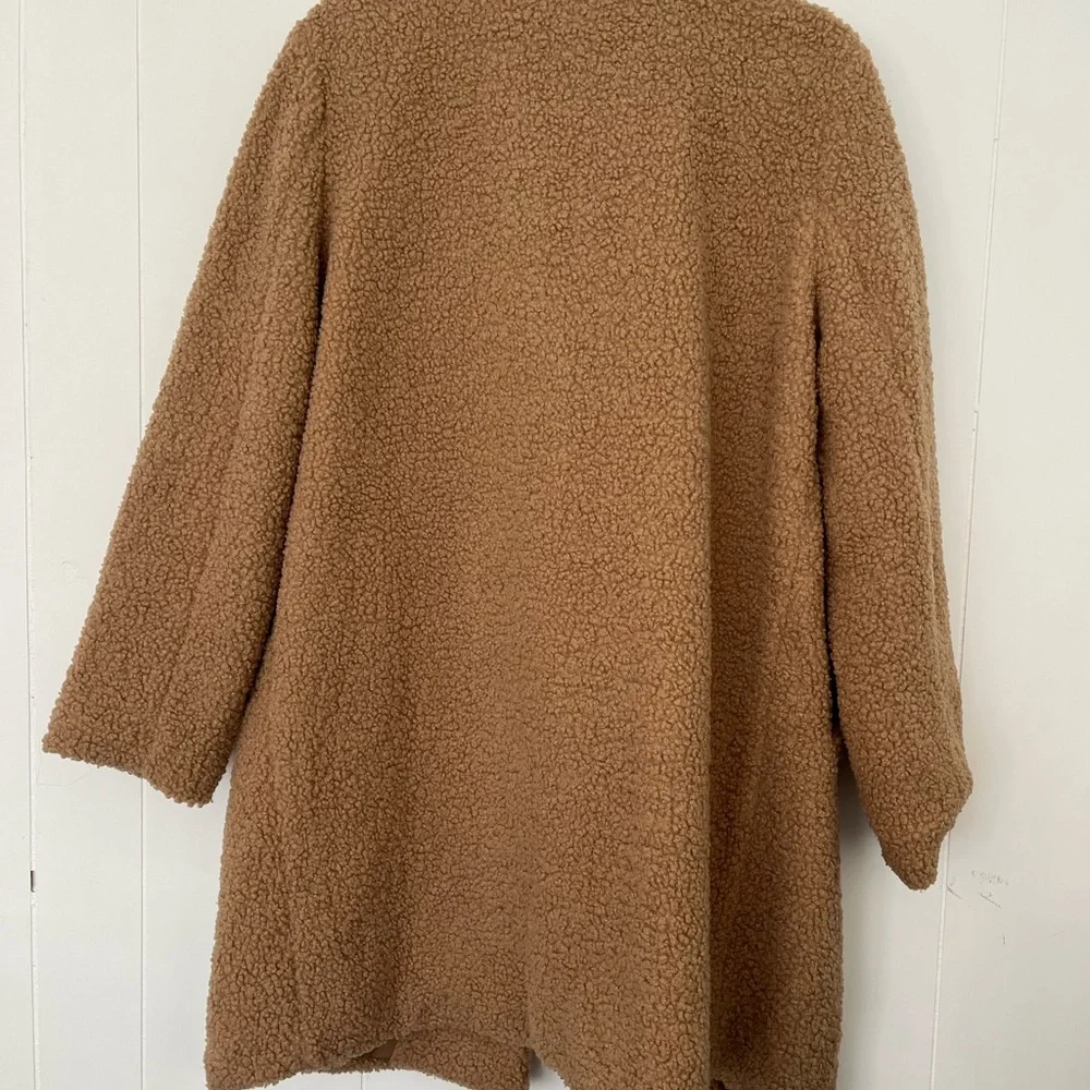 Flamingo Teddy Coat Carmel Women's Double-Breasted Coat Size - Picture 10 of 11